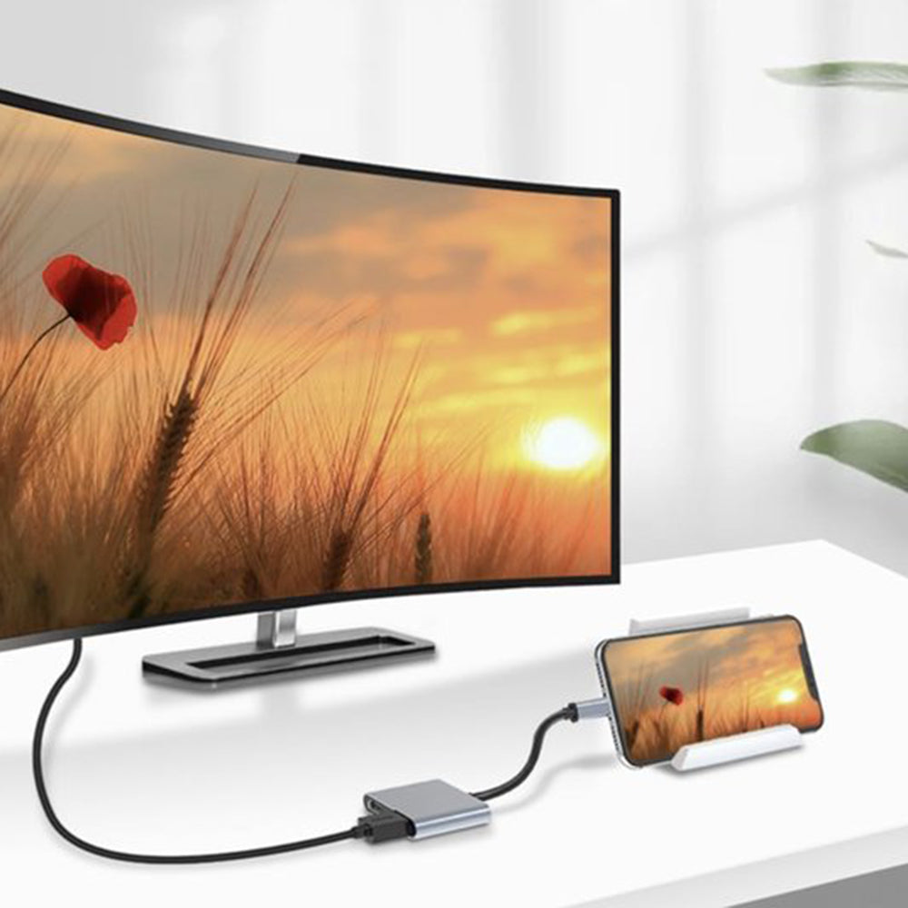 USB-C naar Dual HDMI Adapter Type C Double HDMI Converter USB-C Hub met 2x HDMI Uitgang Geschikt voor MacBook Air en Pro Samsung Microsoft en Andere Laptops