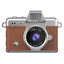 Mini retro thumb camera met 1,47 inch klapscherm – HD digitale camera met video-opname  – Bruin