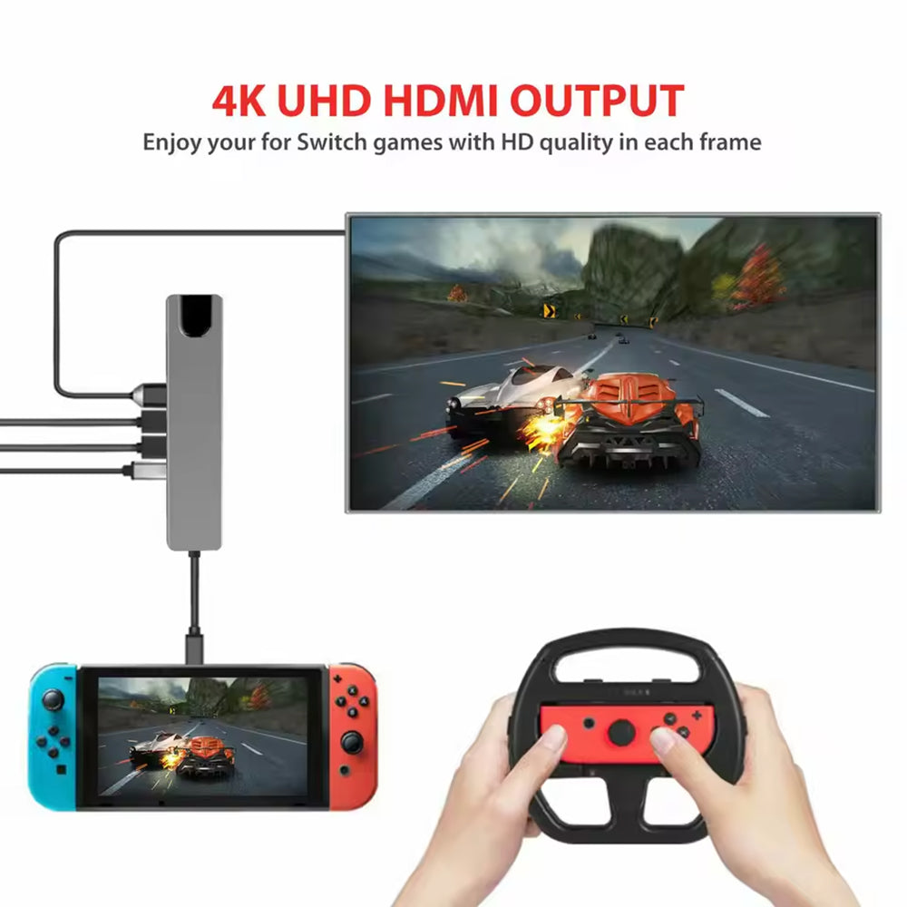 USB 3.1 Hub Type C naar HDMI RJ45 Power Delivery USB 30 Multi Adapter Docking Station Type C Splitter 6 Poort Hub MacBook Pro en Andere USB-C Apparaten