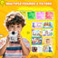 Instant Print Camera met Flitser, LCD Scherm en Draaibare Lens Direct Foto’s Printen