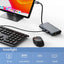 11-in-1 USB-C Hub USB Splitter USB Hub USB-C Dock met USB 3.0 4K UHD HDMI VGA SD en Micro SD Kaartlezer AUX Internet Adapter MacBook Windows Tablet
