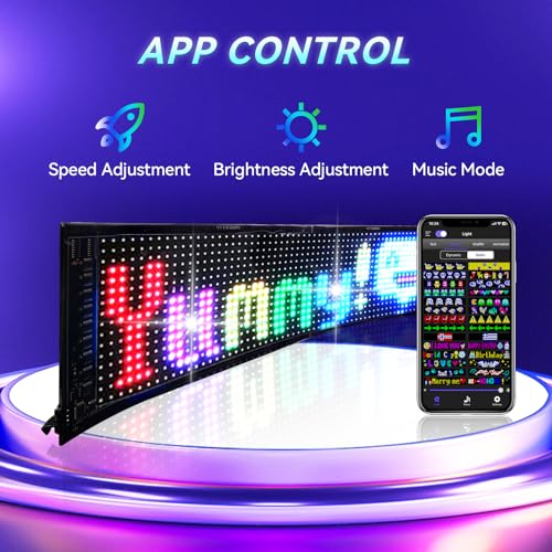 7x3 inch flexibel LED display met Bluetooth app bediening