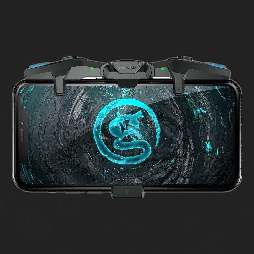 GameSir F4 Falcon uitgeklapt met smartphone