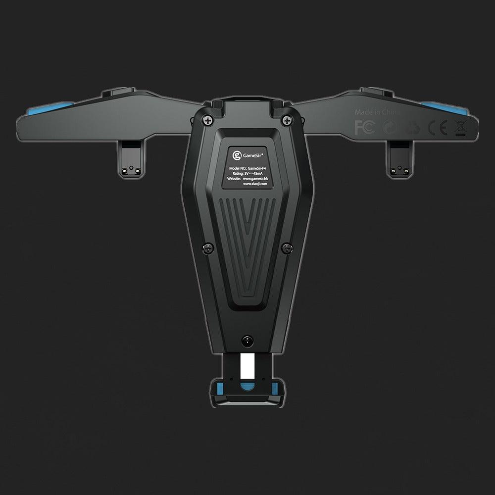 GameSir F4 Falcon op smartphone met vier fysieke triggers