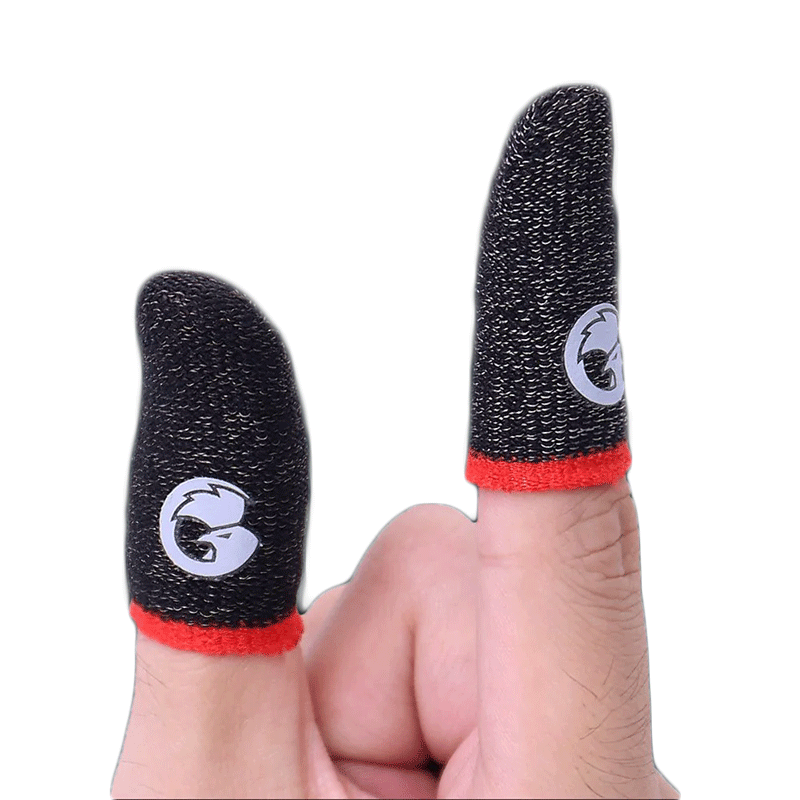 GameSir Talons vingerhoesjes op vingers bij smartphonegebruik