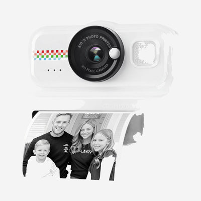 Instant Print Camera met Flitser, LCD Scherm en Draaibare Lens Direct Foto’s Printen