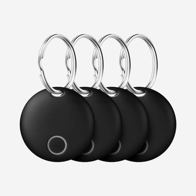 Bluetooth Tracker 4-Pack - Compatibel met Apple Find My - iOS Sleutelvinder - Zwart