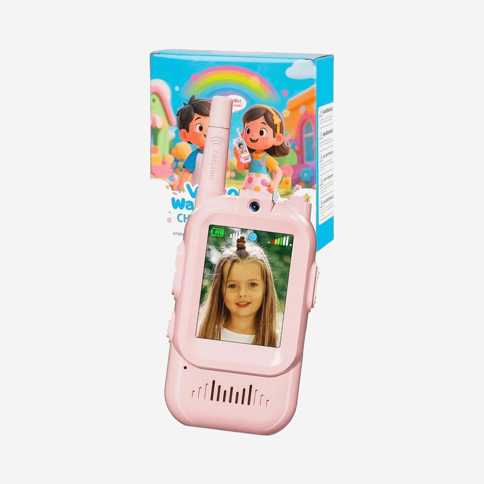 Kinder video‑walkie‑talkies – 2‑pack, lange afstand, met camera, ideaal voor kinderen van 3–12 jaar, perfect voor binnen- en buitenspelen
