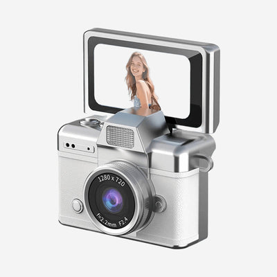 Mini retro thumb camera met 1,47 inch klapscherm – HD digitale camera met video-opname  – Wit