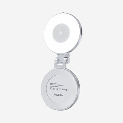 Telesin C03 Selfie Light MagSafe Draaibare Selfielamp met Spiegel Wit