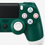Merkloze PS4-controller Groen/wit (Alpine Green) – detail actieknoppen (kleurillustratie)