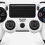 Merkloze PS4-controller Wit/zwart (Glacier White) – detail analoge sticks (kleurillustratie)