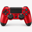 Merkloze PS4-controller Rood (Magma Red) – vooraanzicht (kleurillustratie)