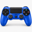 Merkloze PS4-controller Blauw (Wave Blue) – vooraanzicht (kleurillustratie)