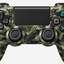 Merkloze PS4-controller Groen camouflage (Green Camouflage) – detail analoge sticks (kleurillustratie)