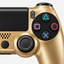 Merkloze PS4-controller Goud (Gold) – detail actieknoppen (kleurillustratie)