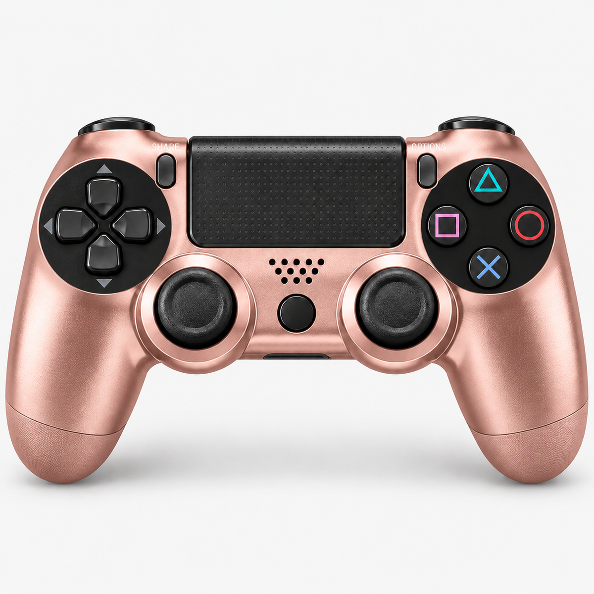 Merkloze PS4-controller Roségoud (Rose Gold) – vooraanzicht (kleurillustratie)