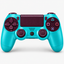 Merkloze PS4-controller Blauw/paars (Berry Blue) – vooraanzicht (kleurillustratie)