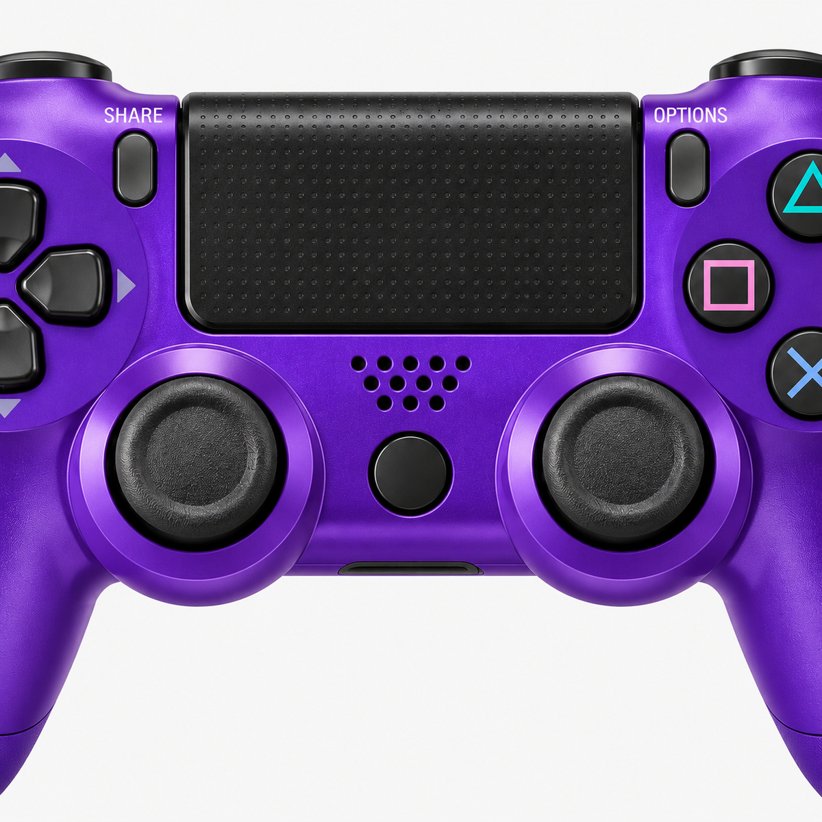 Merkloze PS4-controller Paars (Electric Purple) – detail analoge sticks (kleurillustratie)