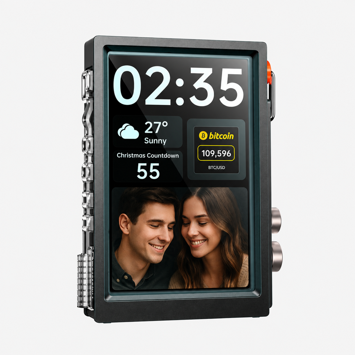 Divoom Times Frame zwart aanzicht 2